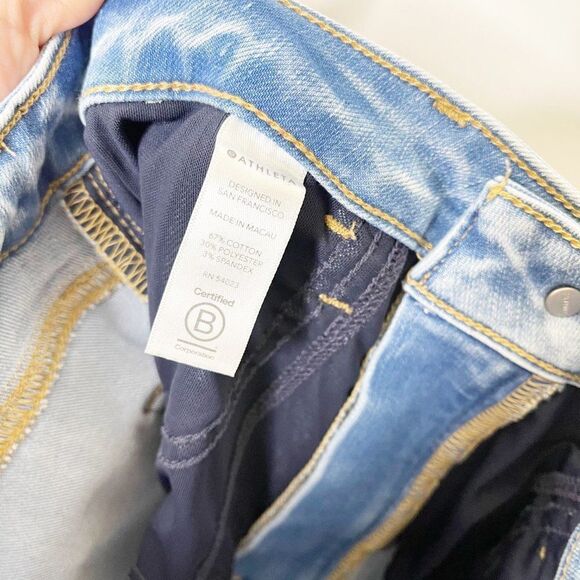 ATHLETA High Rise Straight Leg Jeans 6 TALL  - Picture 6 of 8